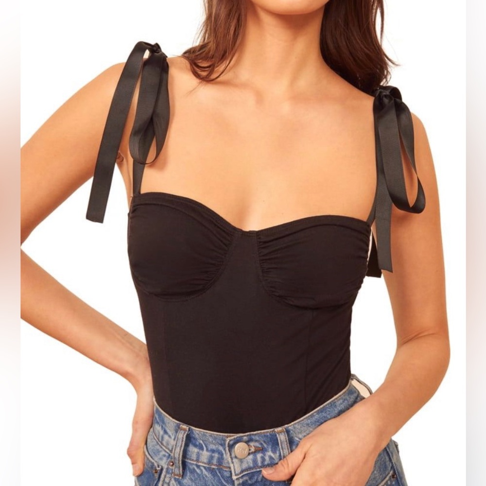 Reformation black bodysuit